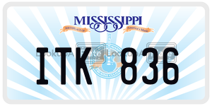 ITK836  license plate in MS