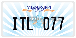 ITL077  license plate in MS