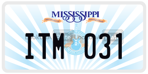 ITM031  license plate in MS