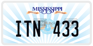 ITN433  license plate in MS