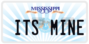 ITSMINE  license plate in MS