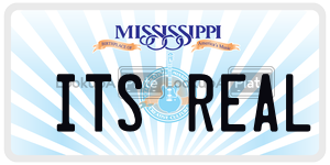 ITSREAL  license plate in MS