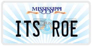 ITSROE  license plate in MS