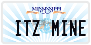ITZMINE  license plate in MS