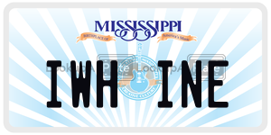 IWHINE  license plate in MS