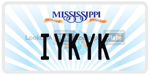 IYKYK  license plate in MS