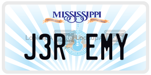 J3REMY  license plate in MS