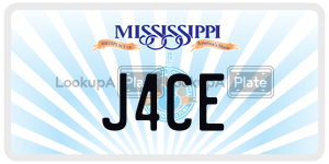 J4CE  license plate in MS