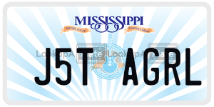 J5TAGRL  license plate in MS