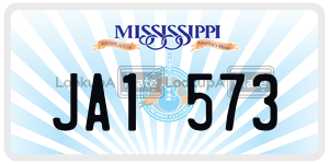 JA1573 license plate in Mississippi