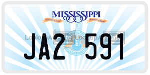 JA2591  license plate in MS