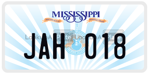 JAH018  license plate in MS