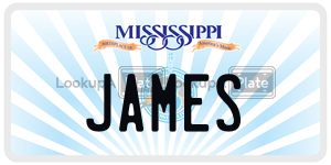 JAMES  license plate in MS