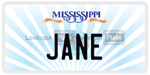 JANE  license plate in MS