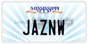 JAZNW  license plate in MS
