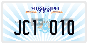 JC1010  license plate in MS