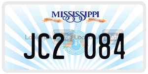 JC2084  license plate in MS