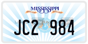 JC2984  license plate in MS
