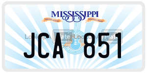 JCA851  license plate in MS