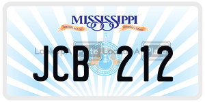 JCB212  license plate in MS
