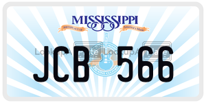 JCB566  license plate in MS