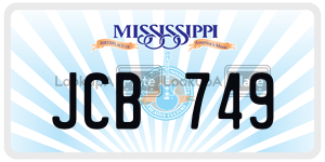 JCB749  license plate in MS