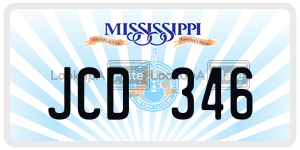 JCD346  license plate in MS