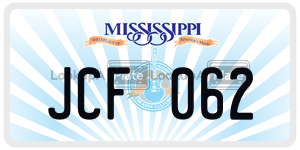 JCF062  license plate in MS