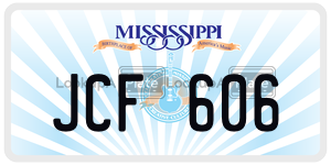 JCF606  license plate in MS