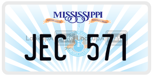 JEC571  license plate in MS