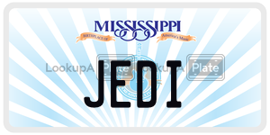 JEDI  license plate in MS