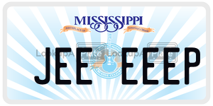 JEEEEEP  license plate in MS