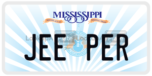 JEEPER  license plate in MS