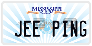 JEEPING  license plate in MS