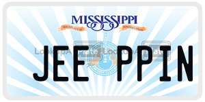 JEEPPIN  license plate in MS