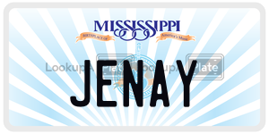 JENAY license plate in Mississippi