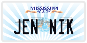 JENNIK  license plate in MS