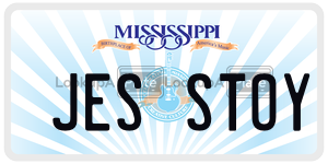 JESSTOY  license plate in MS