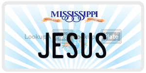 JESUS  license plate in MS