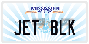 JETBLK  license plate in MS