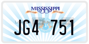JG4751  license plate in MS