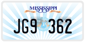 JG9362  license plate in MS