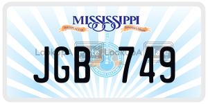 JGB749  license plate in MS