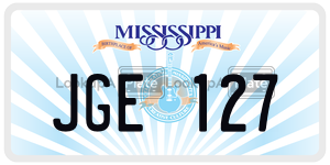 JGE127  license plate in MS