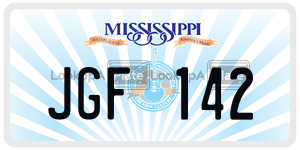 JGF142  license plate in MS