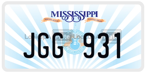 JGG931  license plate in MS
