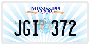 JGI372  license plate in MS