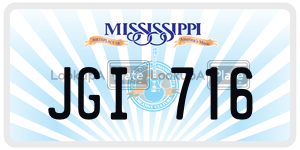 JGI716  license plate in MS