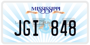 JGI848  license plate in MS