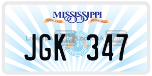 JGK347  license plate in MS